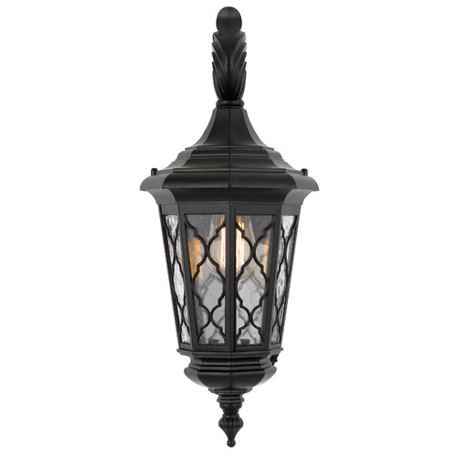 Black lantern outdoor store light fixture